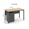 Bàn Làm Việc Tại Nhà Chân Vuông Erid 1m2 - BLV-TN-EC12G-Y