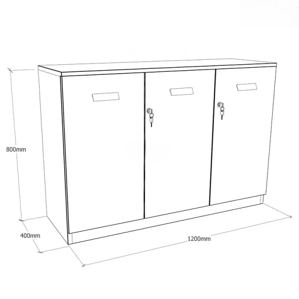 Tủ tài liệu gỗ MDF Classic CL80-04 - THSVP-TLGCL8004
