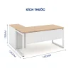Bàn Làm Việc Tại Nhà Chân Vuông Erid 1m4 - BLV-TN-EU14LYS-HS-2