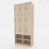 Tủ locker gỗ 9 cánh 3 khoang LKG9C3K - Kệ giày đa năng Anh Kiệt