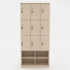 Tủ locker gỗ 9 cánh 3 khoang LKG9C3K - Kệ giày đa năng Anh Kiệt