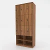 Tủ locker gỗ 9 cánh 3 khoang LKG9C3K - Kệ giày đa năng Anh Kiệt