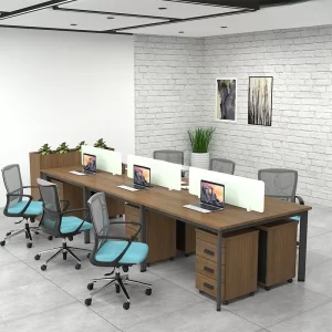 Cụm bàn làm việc 6 người Anh Kiệt AK-CBLV6: Không gian mở, năng suất cao