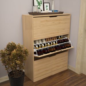 Tủ Locker Gỗ 12 Cánh 3 Khoang Anh Kiệt - Kệ Giày Thông Minh, Thiết Kế Sang Trọng LKG12C3K-T