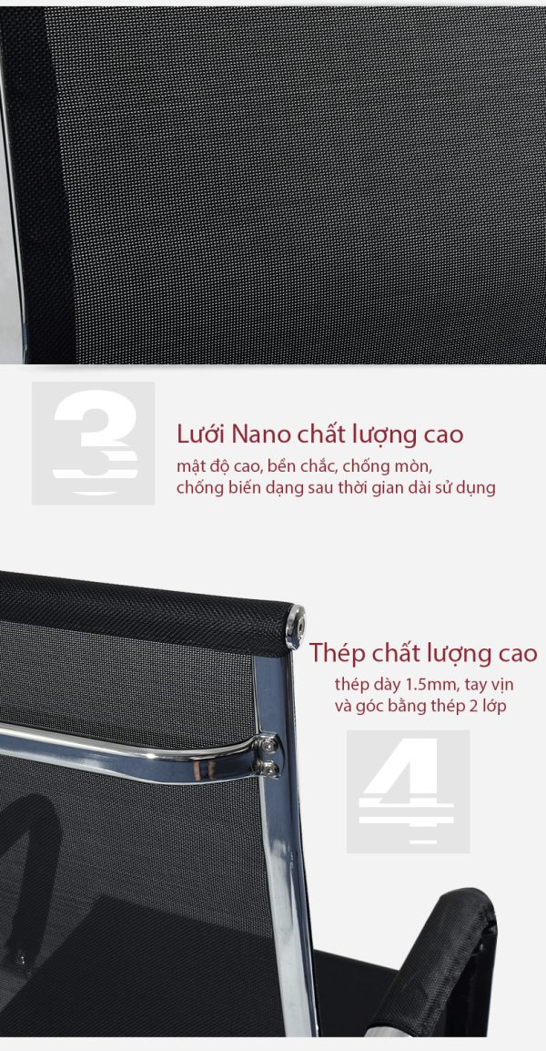 Ghế xoay lưới văn phòng Anh Kiệt AK013