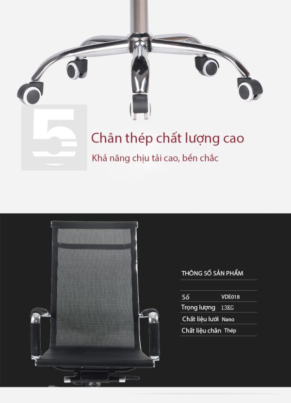 Ghế xoay lưới văn phòng Anh Kiệt AK013