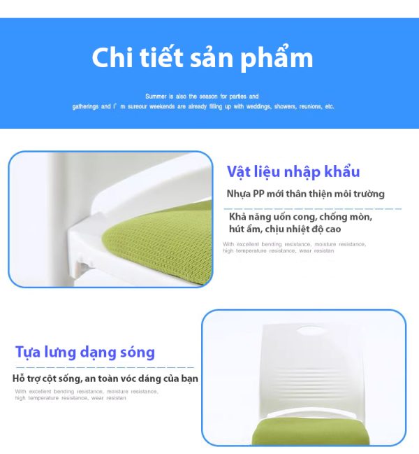 Ghế chân quỳ lưng nhựa Anh Kiệt AK029