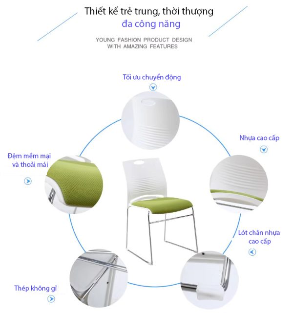 Ghế chân quỳ lưng nhựa Anh Kiệt AK029